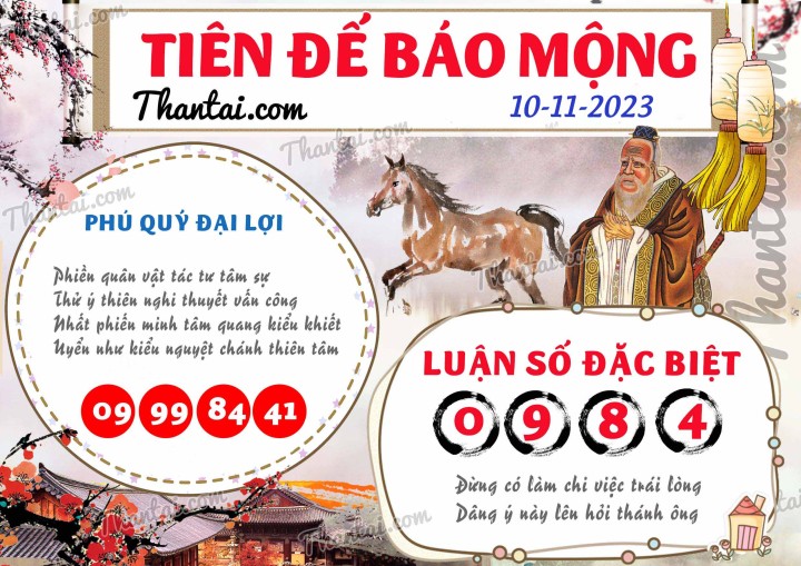 Tiên Đế Báo Mộng 26/10/2023