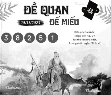 ĐỀ QUAN ĐẾ MIẾU 10/11/2023