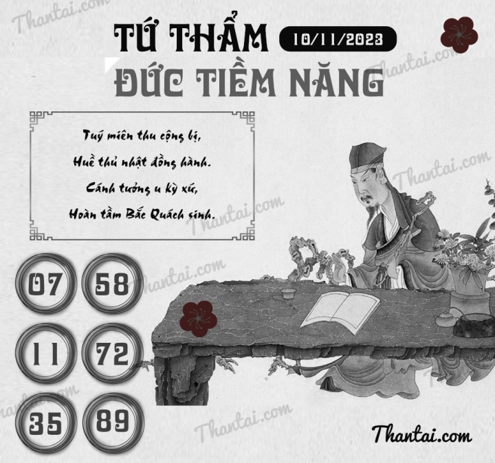 TỨ THẨM ĐỨC TIỀM NĂNG 26/10/2023