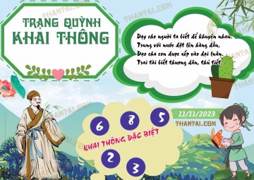 Trạng Quỳnh Khai Thông 11/11/2023