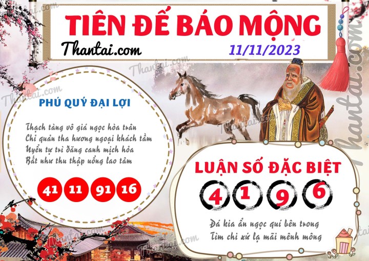 Tiên Đế Báo Mộng 27/10/2023