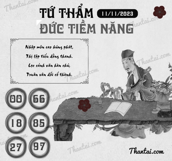 TỨ THẨM ĐỨC TIỀM NĂNG 27/10/2023