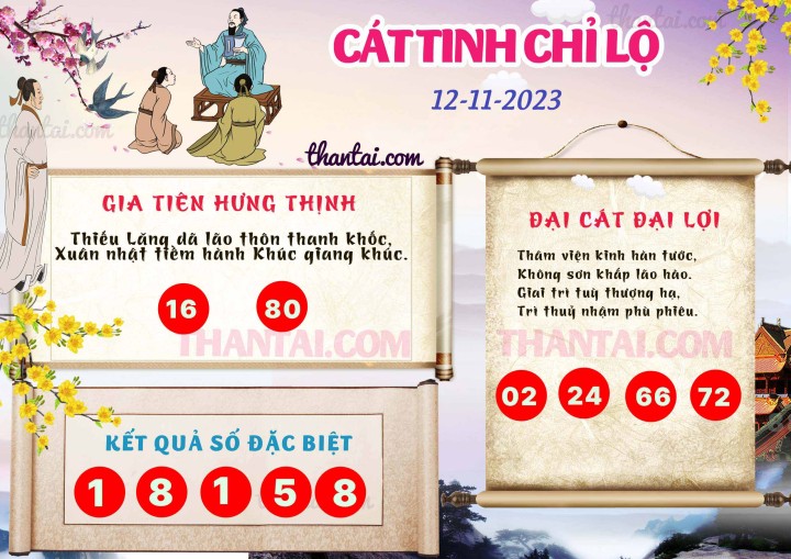 CÁT TINH CHỈ LỘ 28/10/2023