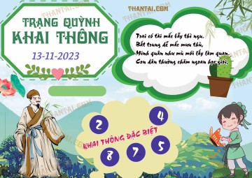 Trạng Quỳnh Khai Thông 13/11/2023