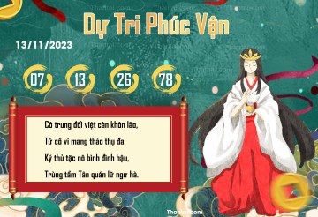 DỰ TRI PHÚC VẬN 13/11/2023