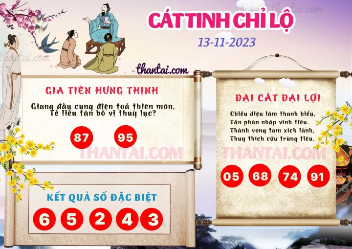 CÁT TINH CHỈ LỘ 29/10/2023
