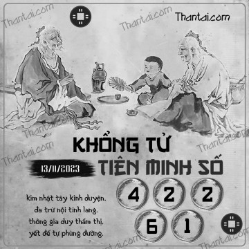 KHỔNG TỬ TIÊN MINH SỐ 13/11/2023