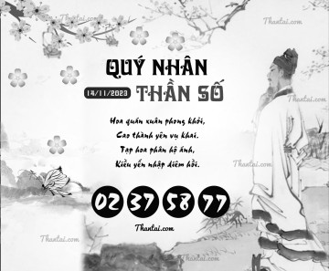 QUÝ NHÂN THẦN SỐ 14/11/2023