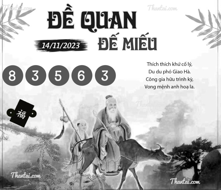 ĐỀ QUAN ĐẾ MIẾU 30/10/2023