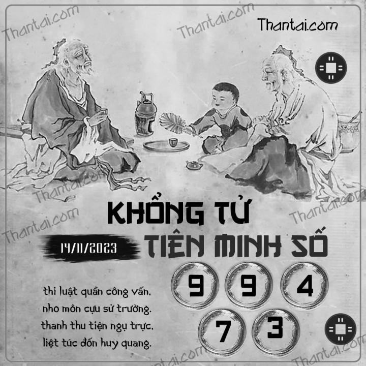 KHỔNG TỬ TIÊN MINH SỐ 30/10/2023