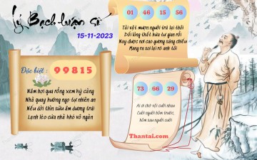 Lý Bạch Luận Số 15/11/2023