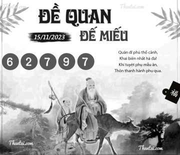 ĐỀ QUAN ĐẾ MIẾU 15/11/2023