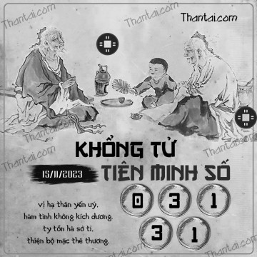 KHỔNG TỬ TIÊN MINH SỐ 15/11/2023