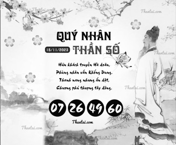 QUÝ NHÂN THẦN SỐ 15/11/2023