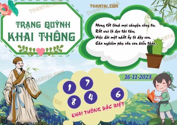 Trạng Quỳnh Khai Thông 16/11/2023