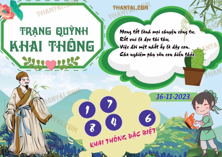 Trạng Quỳnh Khai Thông 01/11/2023
