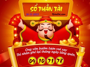 SỔ THẦN TÀI 16/11/2023