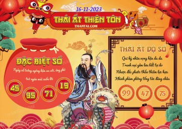 Thái Ất Thiên Tôn 16/11/2023