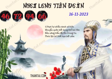 Ngọa Long Tiên Đoán 16/11/2023