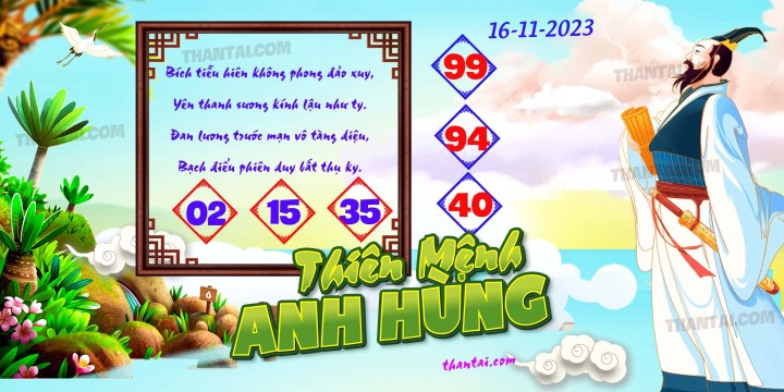 THIÊN MỆNH ANH HÙNG 01/11/2023