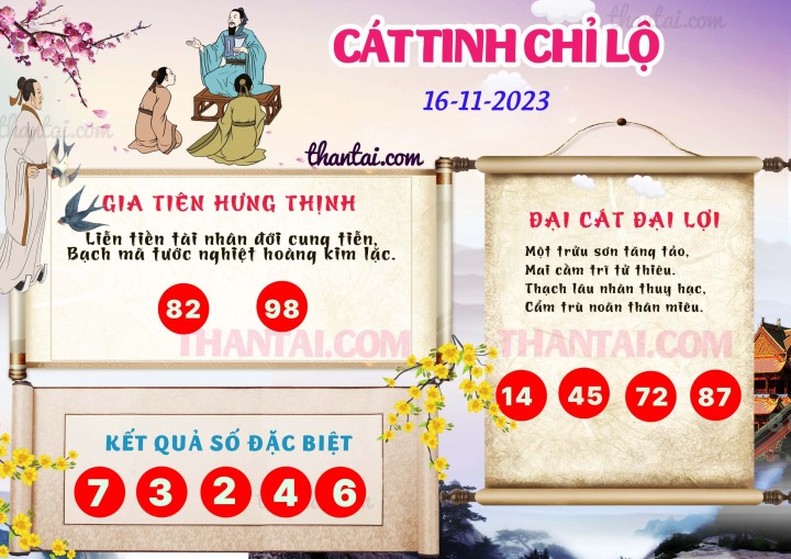 CÁT TINH CHỈ LỘ 01/11/2023