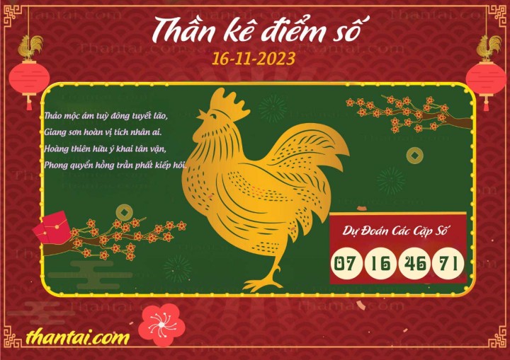 Thần Kê Điểm Số 01/11/2023
