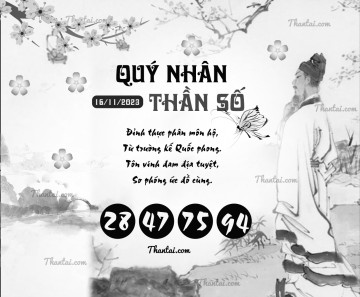 QUÝ NHÂN THẦN SỐ 16/11/2023