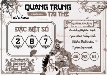 QUANG TRUNG TÁI THẾ 16/11/2023