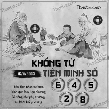 KHỔNG TỬ TIÊN MINH SỐ 16/11/2023