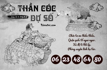 THẦN CÓC DỰ SỐ 16/11/2023