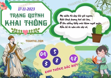 Trạng Quỳnh Khai Thông 17/11/2023