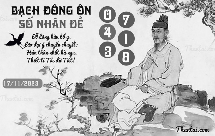 BẠCH ĐÔNG ÔN 02/11/2023