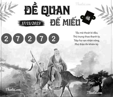 ĐỀ QUAN ĐẾ MIẾU 17/11/2023