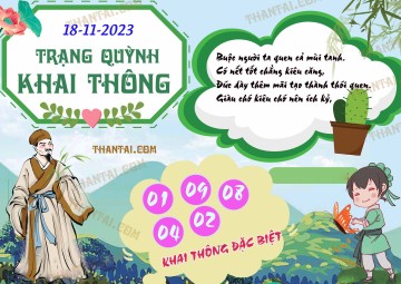 Trạng Quỳnh Khai Thông 18/11/2023