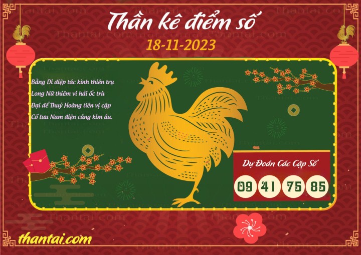 Thần Kê Điểm Số 03/11/2023