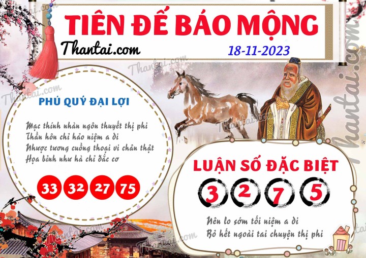Tiên Đế Báo Mộng 03/11/2023