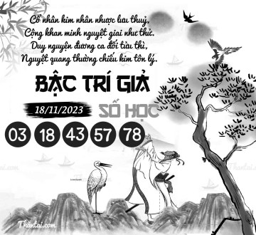 BẬC TRÍ GIẢ SỐ HỌC 18/11/2023