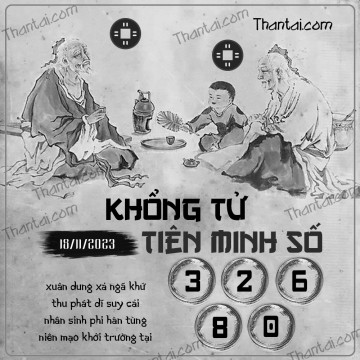 KHỔNG TỬ TIÊN MINH SỐ 18/11/2023