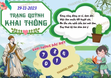 Trạng Quỳnh Khai Thông 19/11/2023