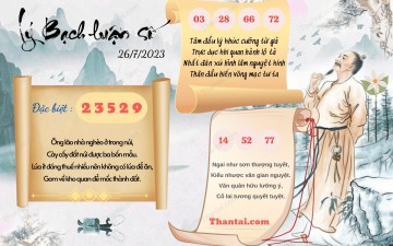 Lý Bạch Luận Số 26/07/2023