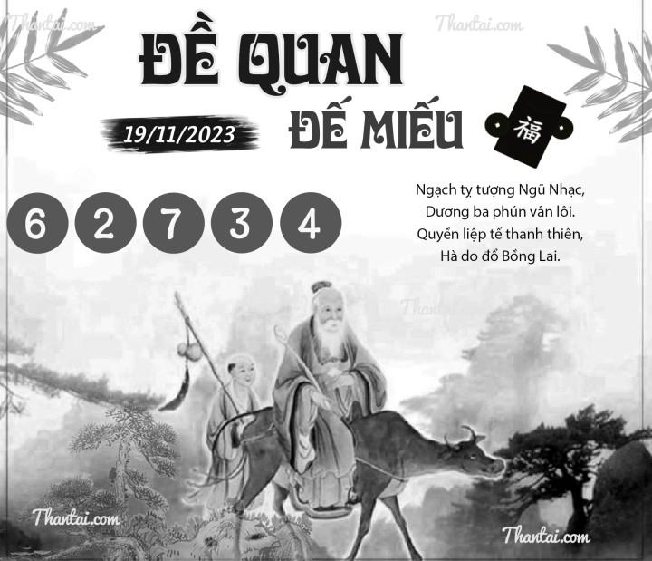 ĐỀ QUAN ĐẾ MIẾU 04/11/2023