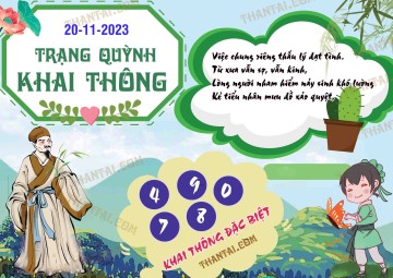 Trạng Quỳnh Khai Thông 20/11/2023