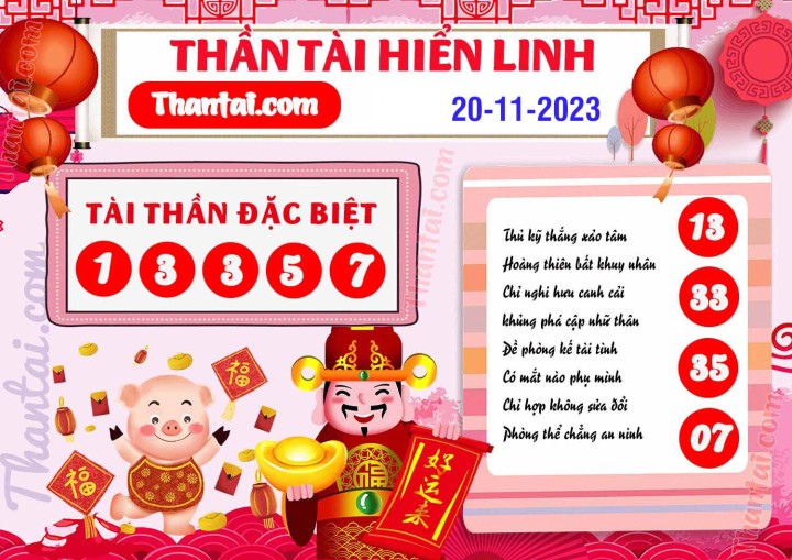 THẦN TÀI HIỂN LINH 05/11/2023