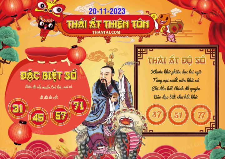 Thái Ất Thiên Tôn 05/11/2023