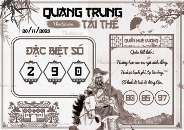 QUANG TRUNG TÁI THẾ 20/11/2023