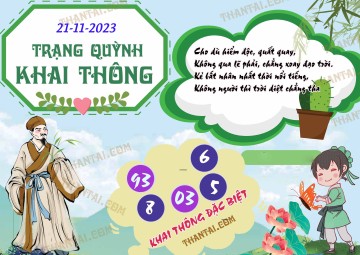 Trạng Quỳnh Khai Thông 21/11/2023