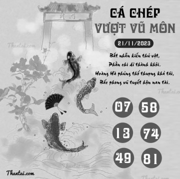 CÁ CHÉP VƯỢT VŨ MÔN 21/11/2023