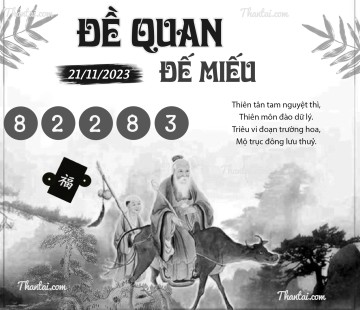 ĐỀ QUAN ĐẾ MIẾU 21/11/2023