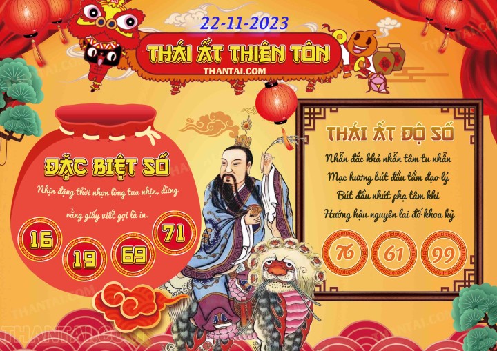 Thái Ất Thiên Tôn 07/11/2023