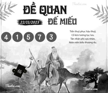 ĐỀ QUAN ĐẾ MIẾU 22/11/2023